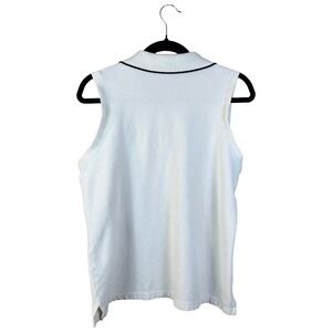 Sope Creek Sleeveless Polo Shirt Y2K Women's XL Preppy Old Money